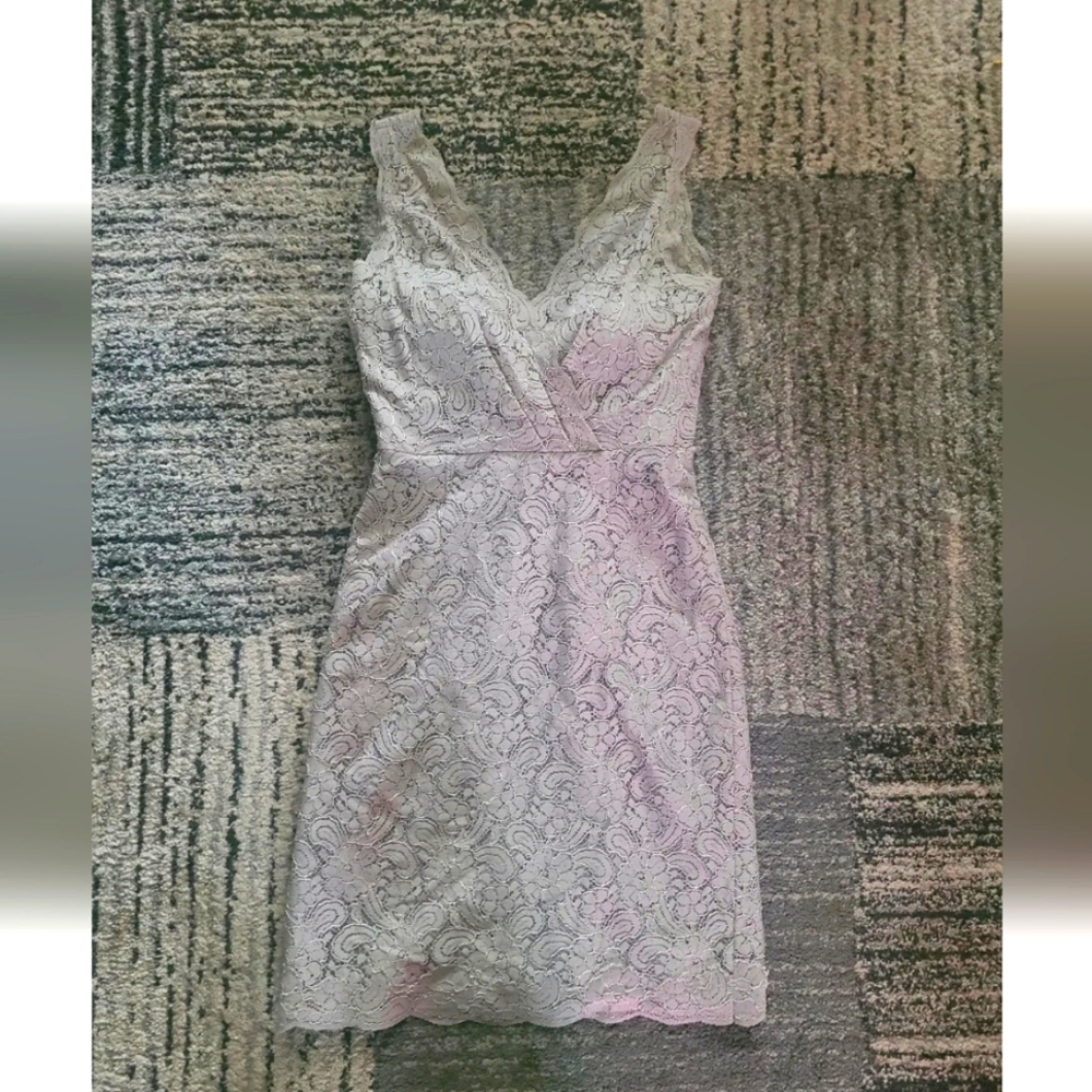Watters and Watters Wedding Cocktail Dress size 10, Sleevless, Knee Length, Lace